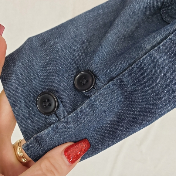 $595 Malia Mills Women's Blue Denim Jumpsuit Size 2 - Picture 6 of 14